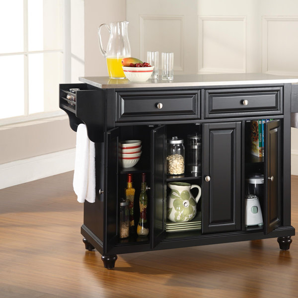 Three Posts™ Haslingden Metal Kitchen Island & Reviews Wayfair